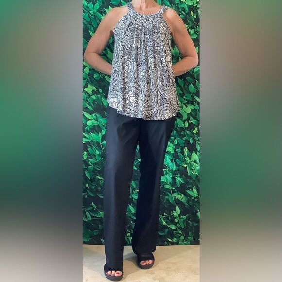 🖤 Cable & Gauge Black & White Halter Top Size M - Picture 2 of 6